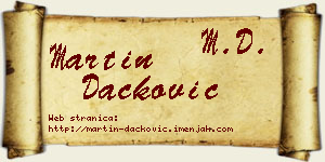 Martin Dačković vizit kartica